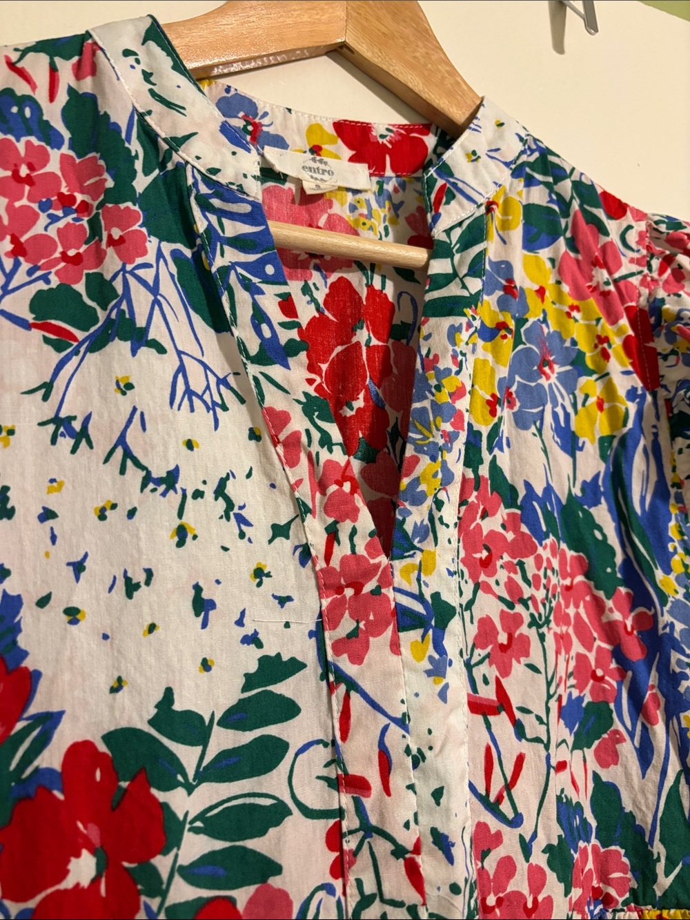 Entro White Floral Tiered Midi Dress - Picture 2 of 4